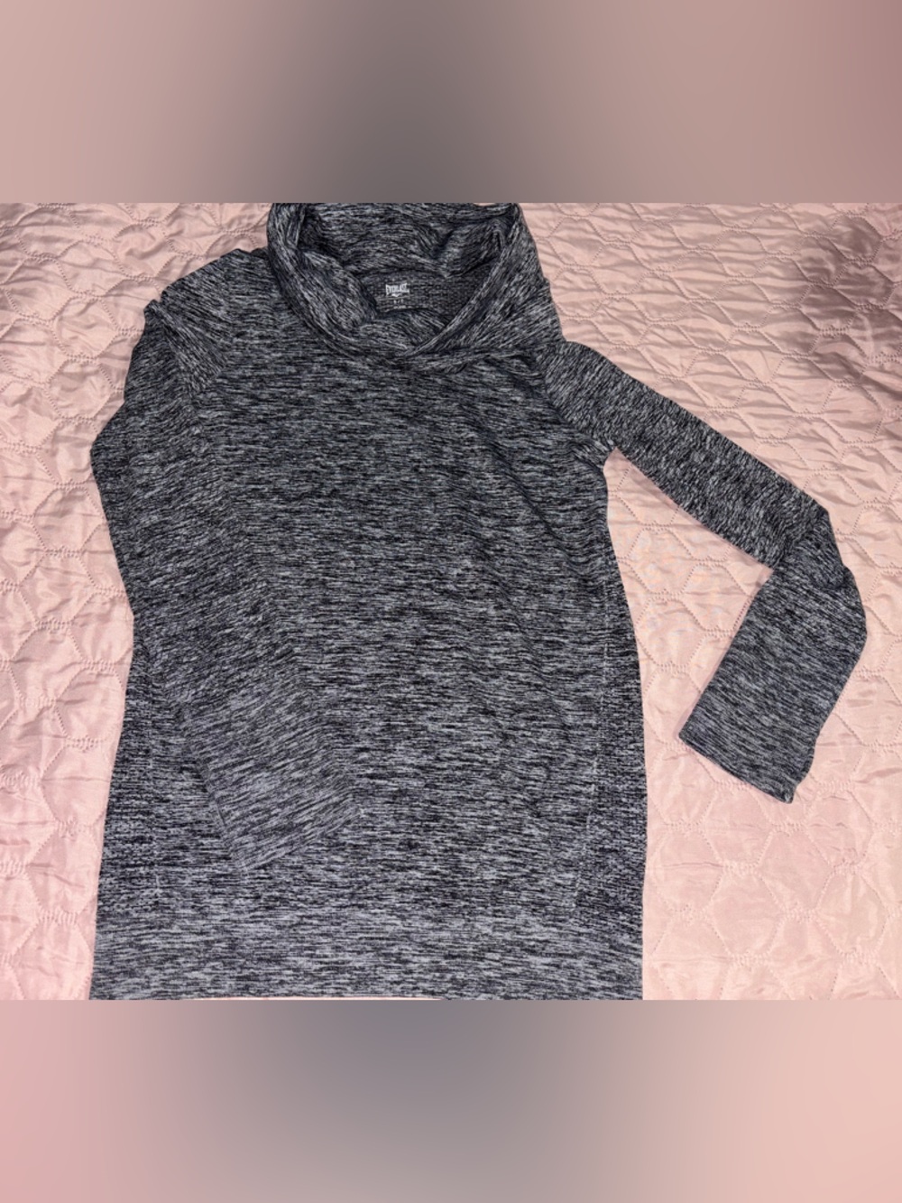 Everlast Charcoal Marled Cowl Neck Sweater